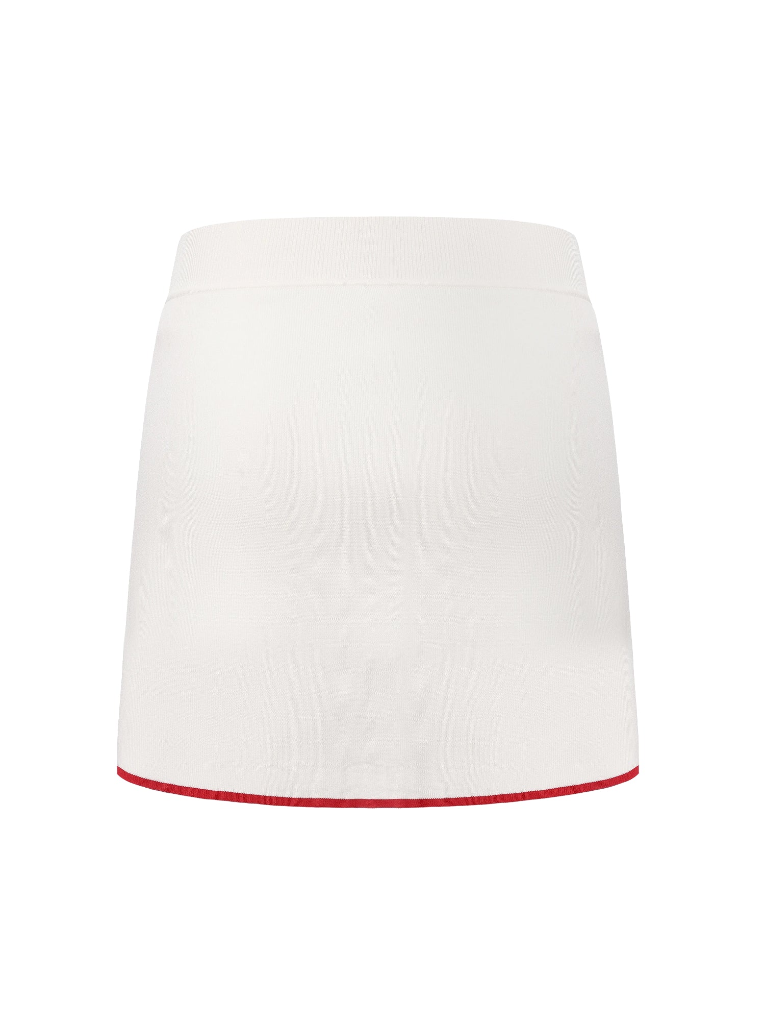 Wilhelmina Contrast A-Line White Skirt