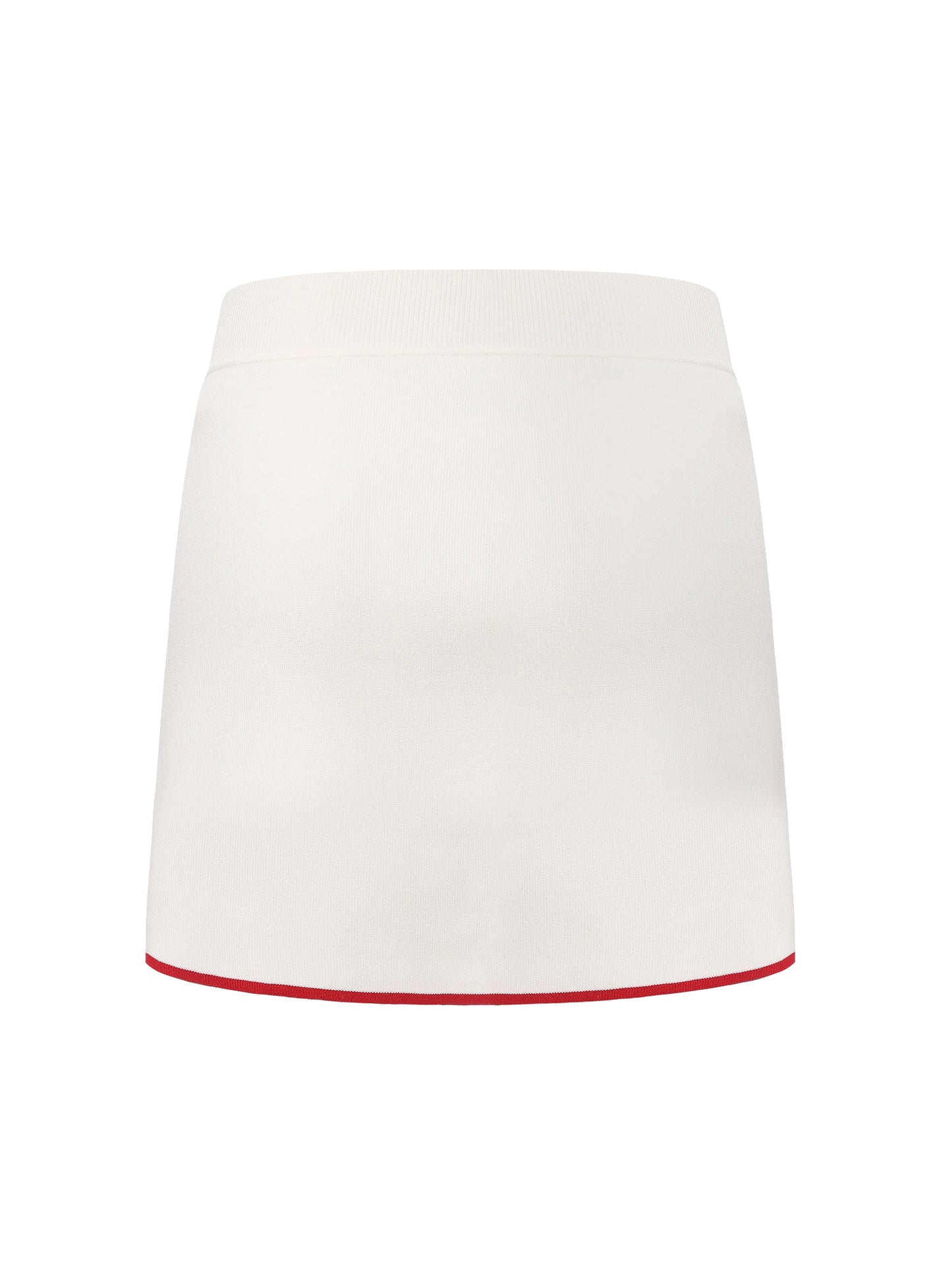 Wilhelmina Contrast A-Line White Skirt