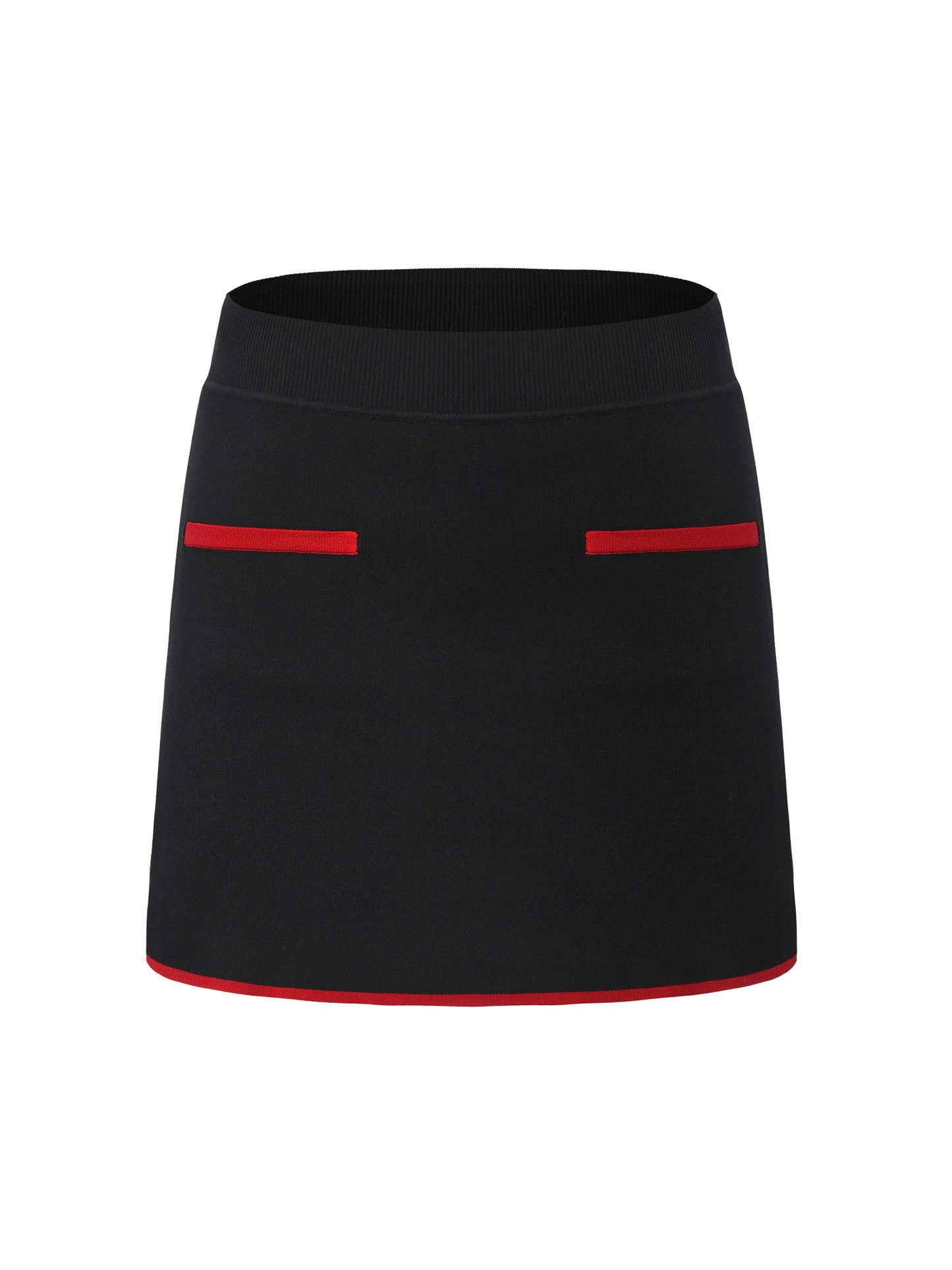 Wilhelmina Contrast A-Line Black skirt