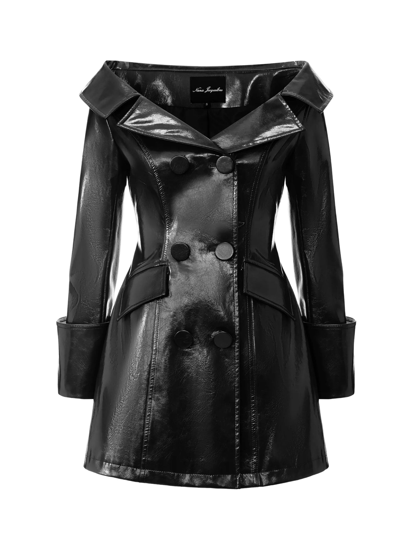 Béatrice Vegan Leather Black Jacket