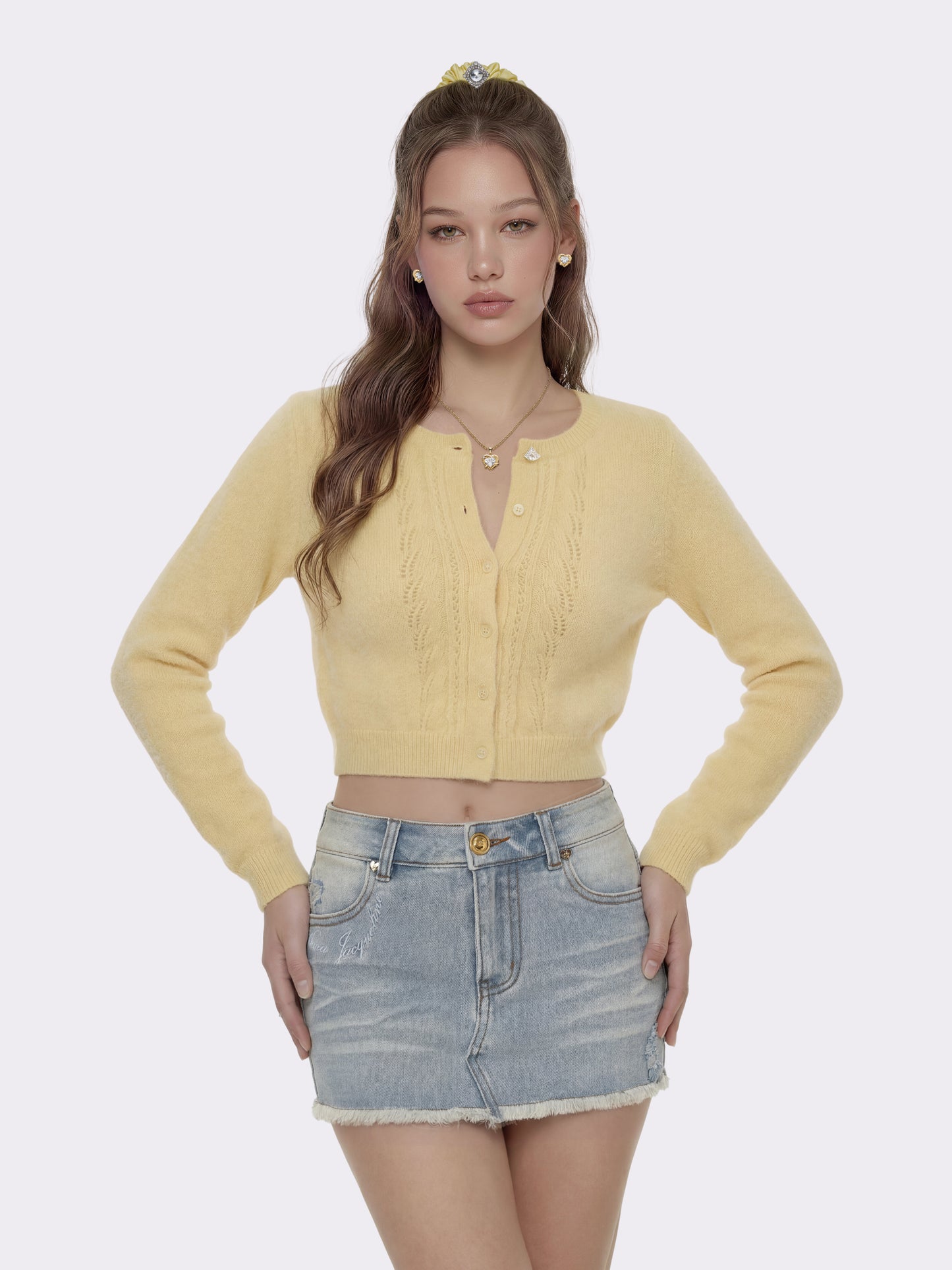 Lexi Low-Rise Light Blue Denim Mini Skirt