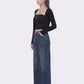 Ava High-Waist Blue Straight Leg Jeans