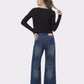 Ava High-Waist Blue Straight Leg Jeans