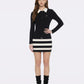 Tessa Striped Black Knit Dress