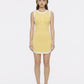 Wilhelmina Contrast-Trim Knit Yellow Mini Dress