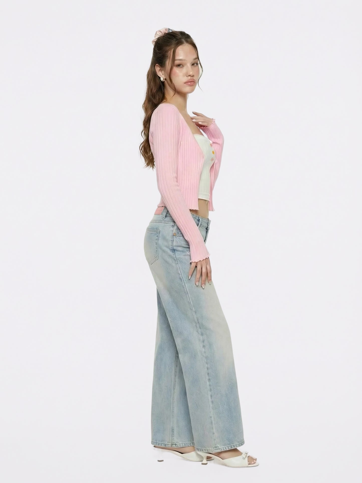 Ava Low-Rise Light Blue Straight Leg Jeans