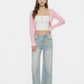 Ava Low-Rise Light Blue Straight Leg Jeans