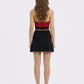 Wilhelmina Contrast A-Line Black skirt