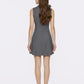Lenora Bow Grey Mini Dress