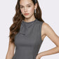 Lenora Bow Grey Mini Dress