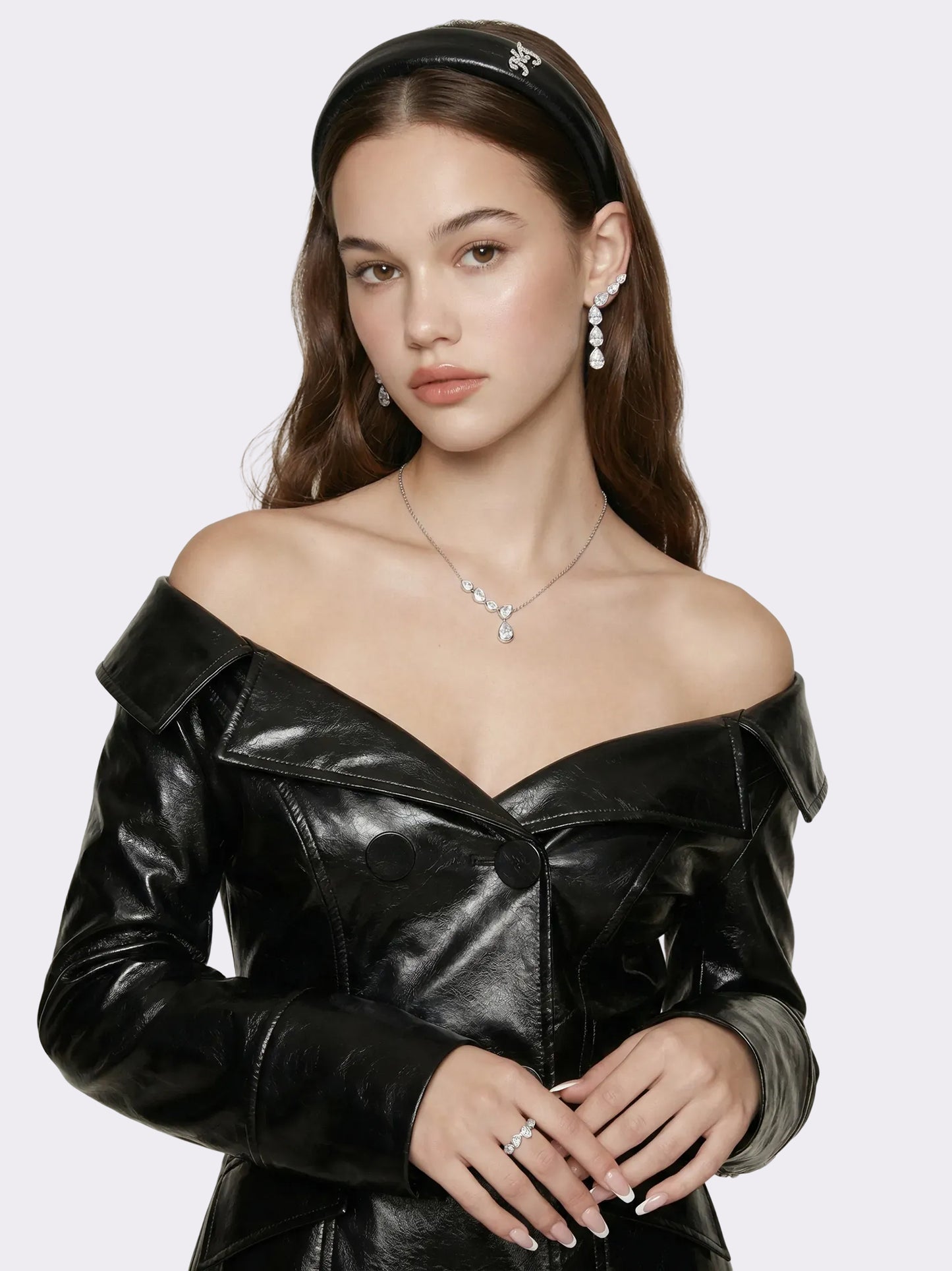 Béatrice Vegan Leather Black Jacket
