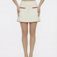Wilhelmina Contrast A-Line White Skirt