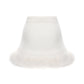 White faux fur trim mini skirt