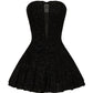 Black glitter velvet mini dress