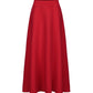 Red maxi skirt on a white background
