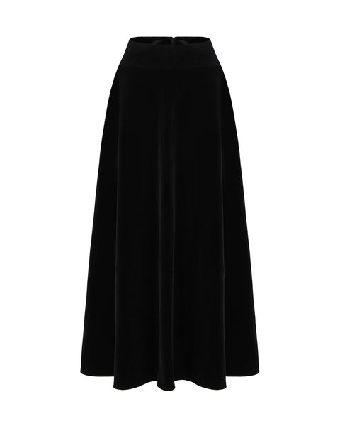 スカート vintage Black velvet flared long skirt vintage Black velvet flared long skirt スカート