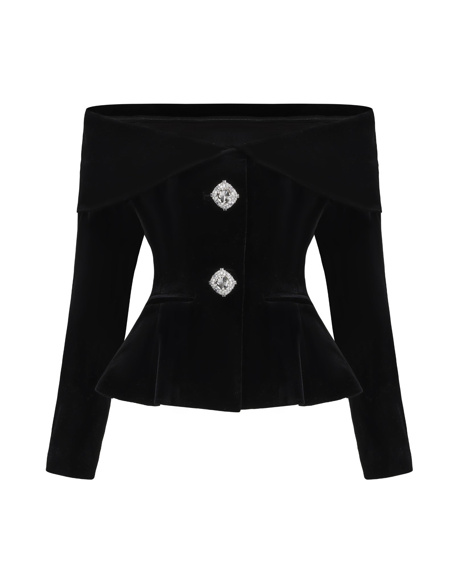 Blaire Velvet Top: Black Velvet Top for Cocktail Party | Nana