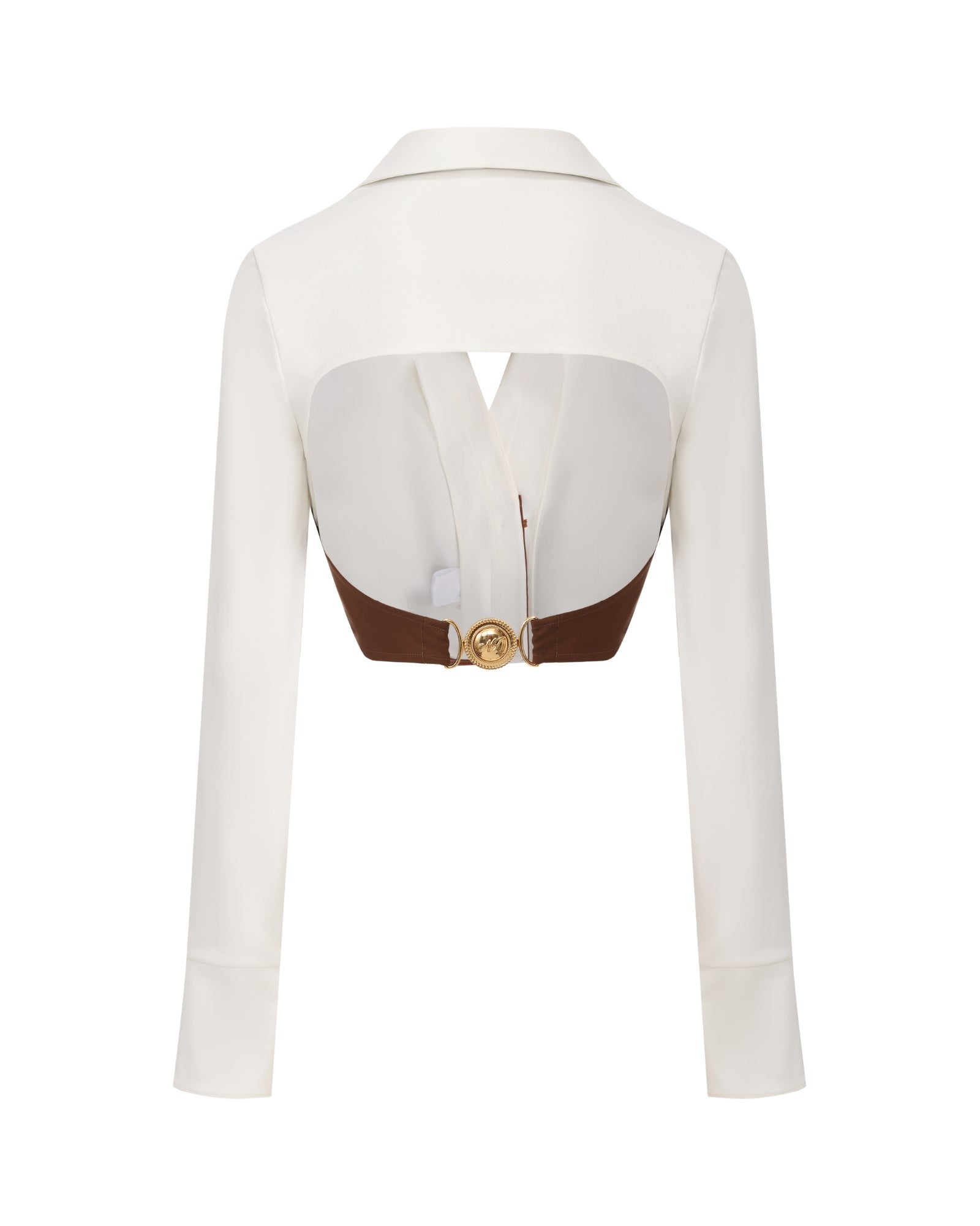 Celine Top: Brown White Top for Date Night | Nana Jacqueline