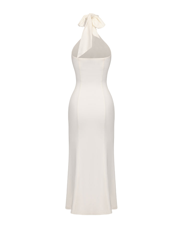 Eliana Dress: White Midi Dress for Rehearsal Dinner