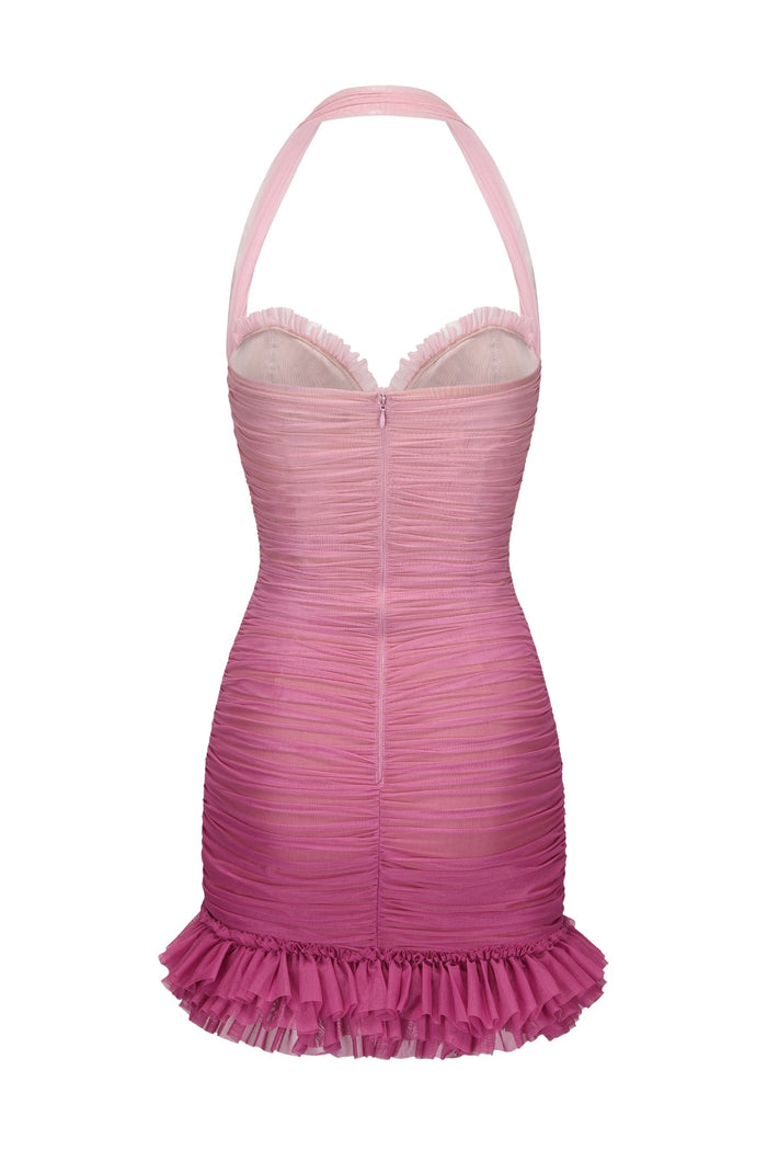 Elysia Dress: Pink Mini Dress for Birthday Celebration