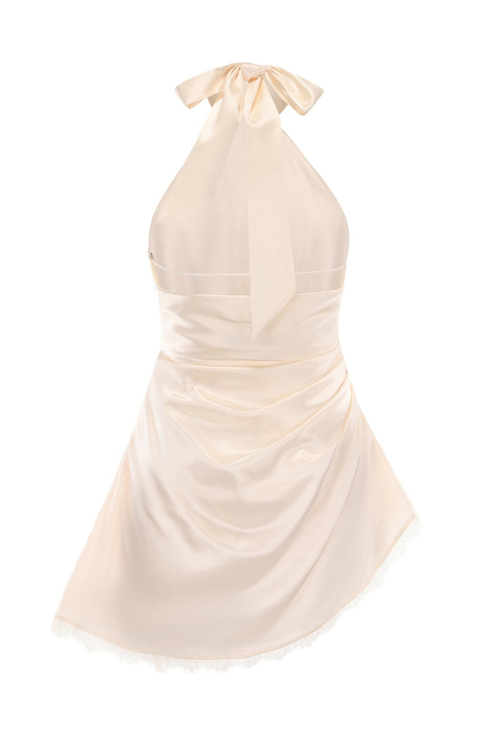 champagne silk dress mini Isadora Dress: Champagne Mini Dress for Cocktail Party