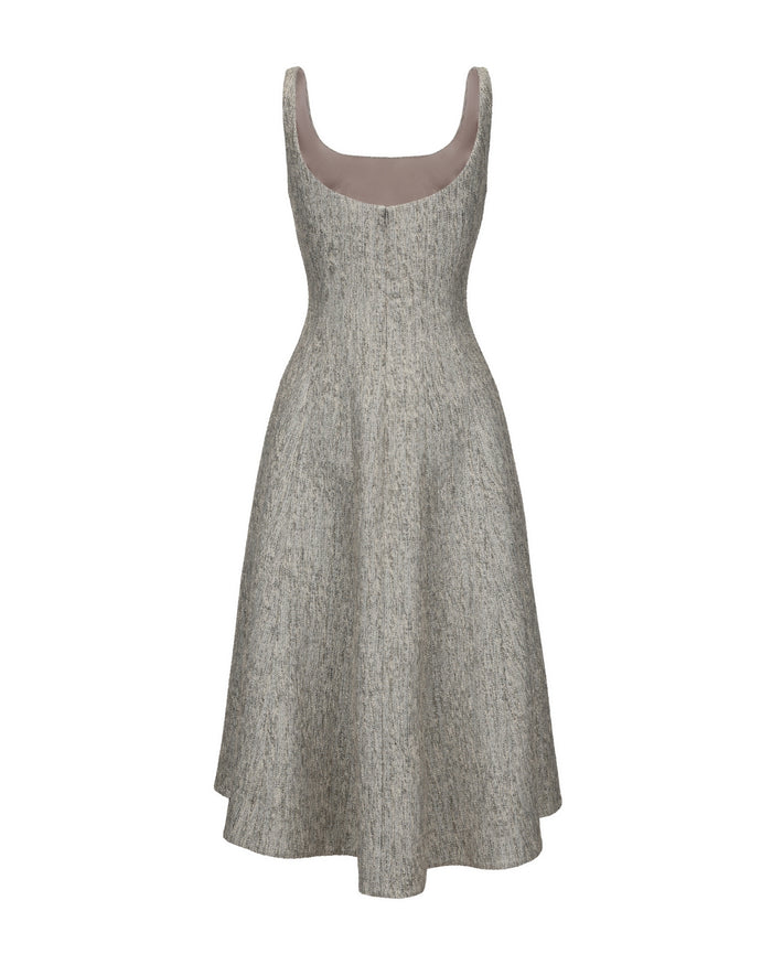 grey state josephine midi dress Nana Jacqueline | Women's | Josephine Square-Neck Gray Midi Dress
