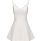 White slip dress on a white background