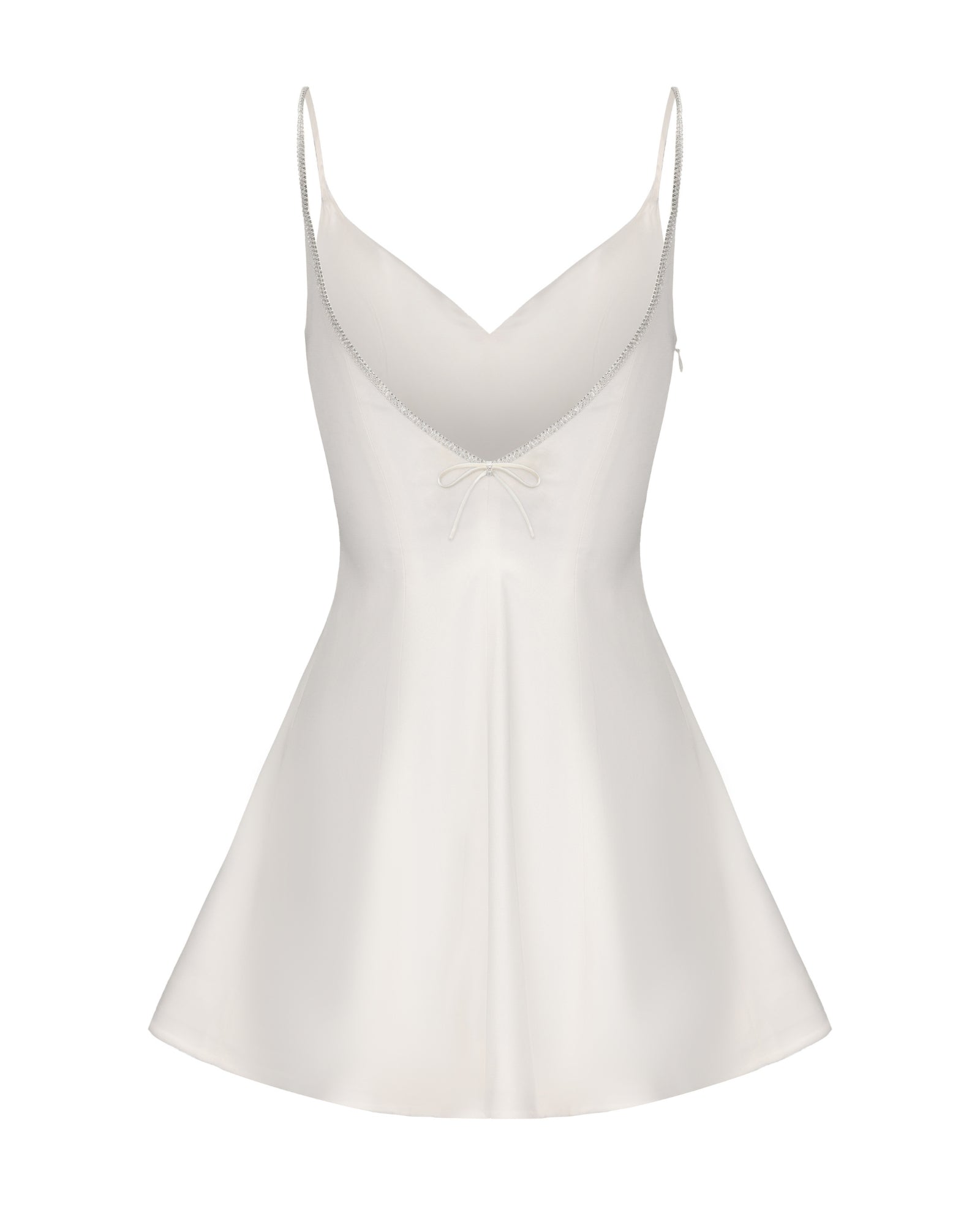 White slip dress on a white background