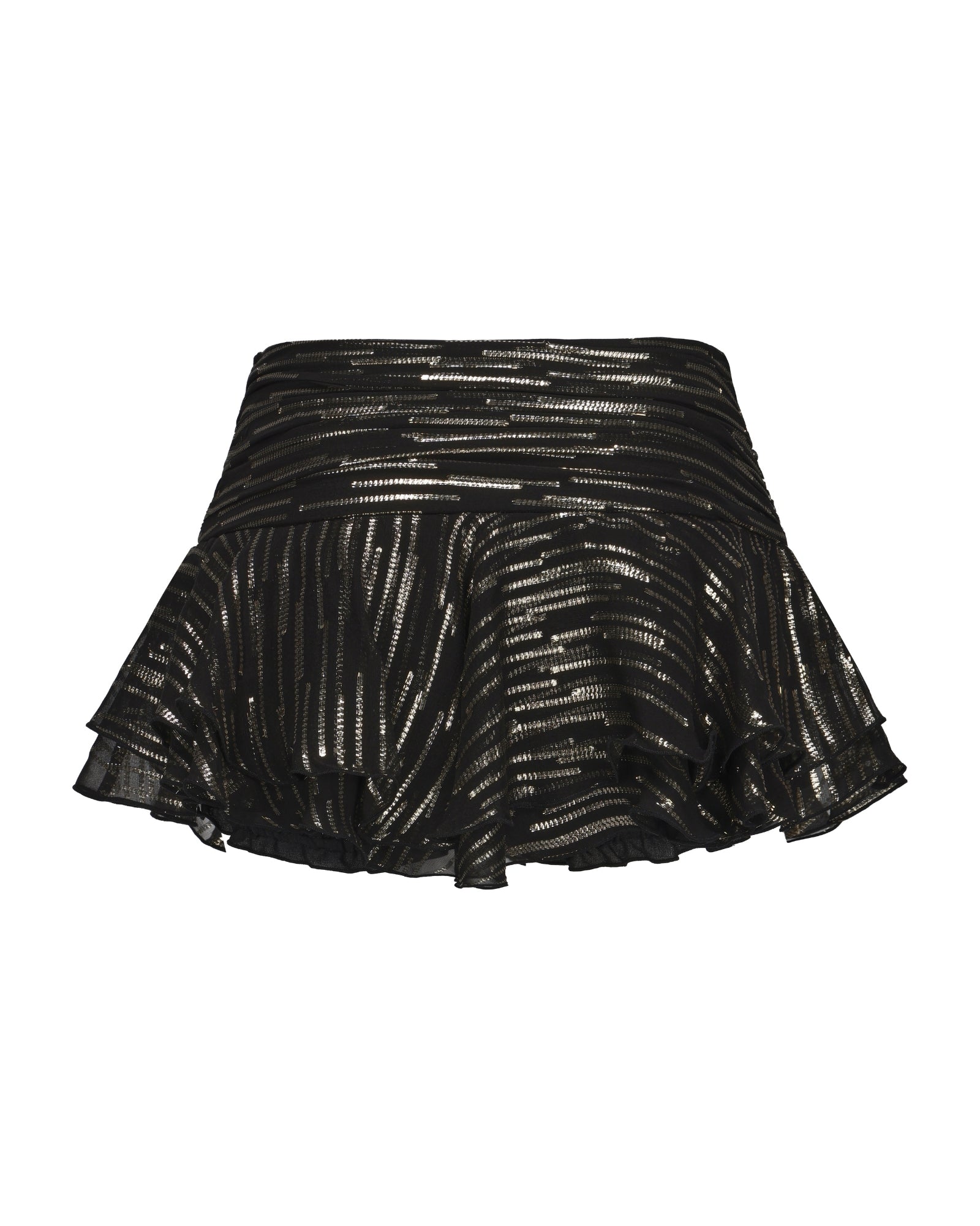 Black sequin skirt on a white background