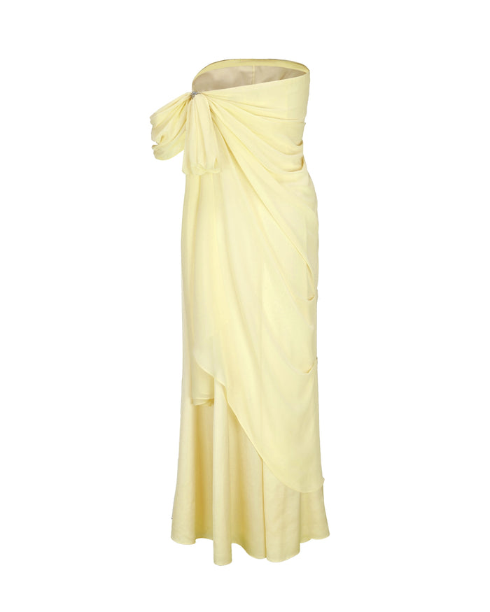 Lindsey Dress: Yellow Maxi Dress for Garden Wedding Guest