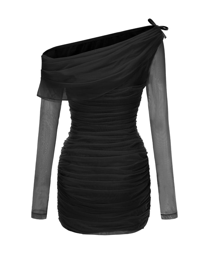 Noelle Dress: Black Mini Dress for Cocktail Party