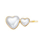 Heart-shaped hair clip with gold outline on a white background