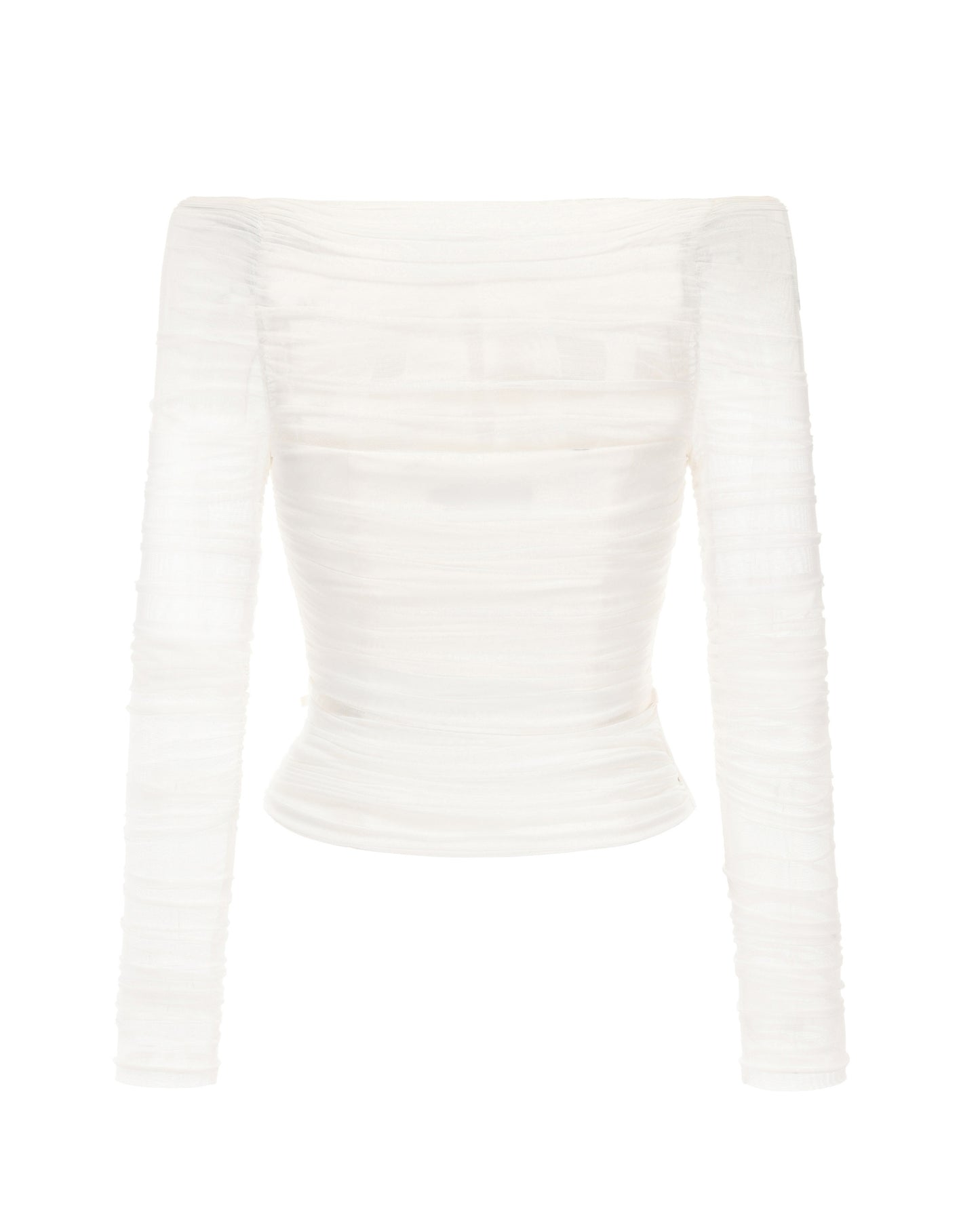 White long-sleeve top on a white background