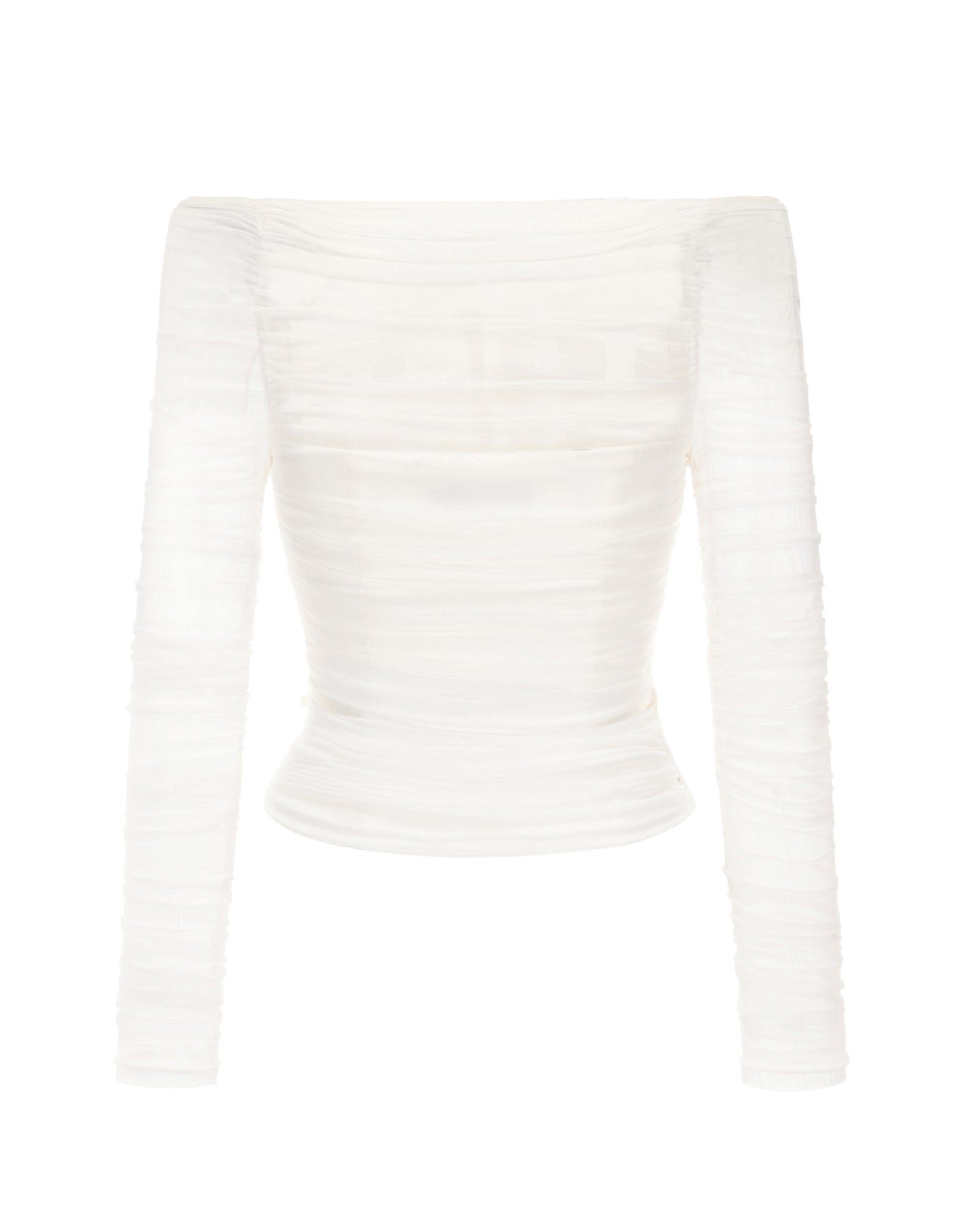 White long-sleeve top on a white background