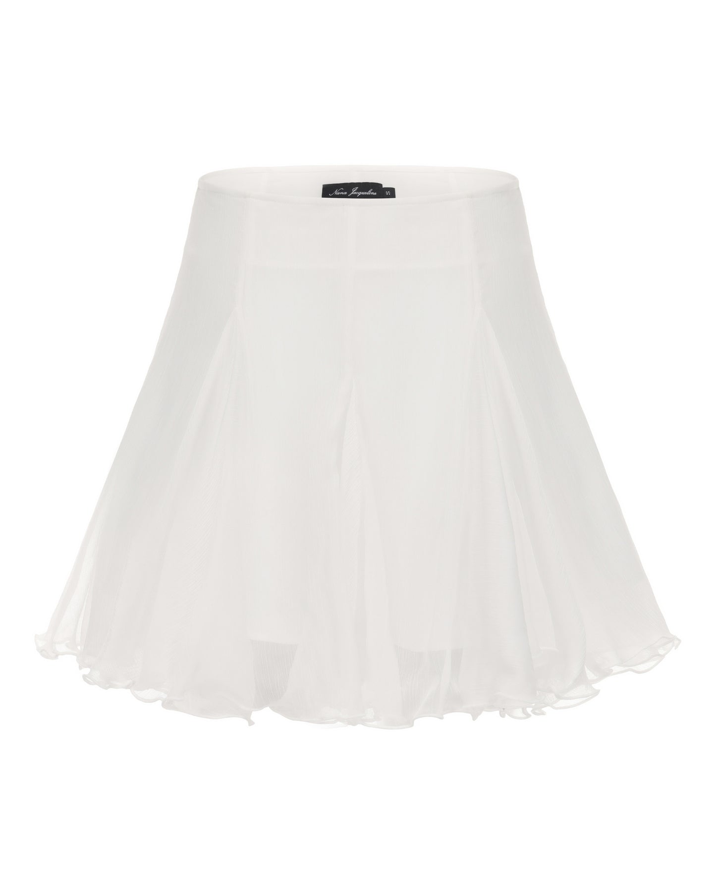 White mini skirt for women on a white background