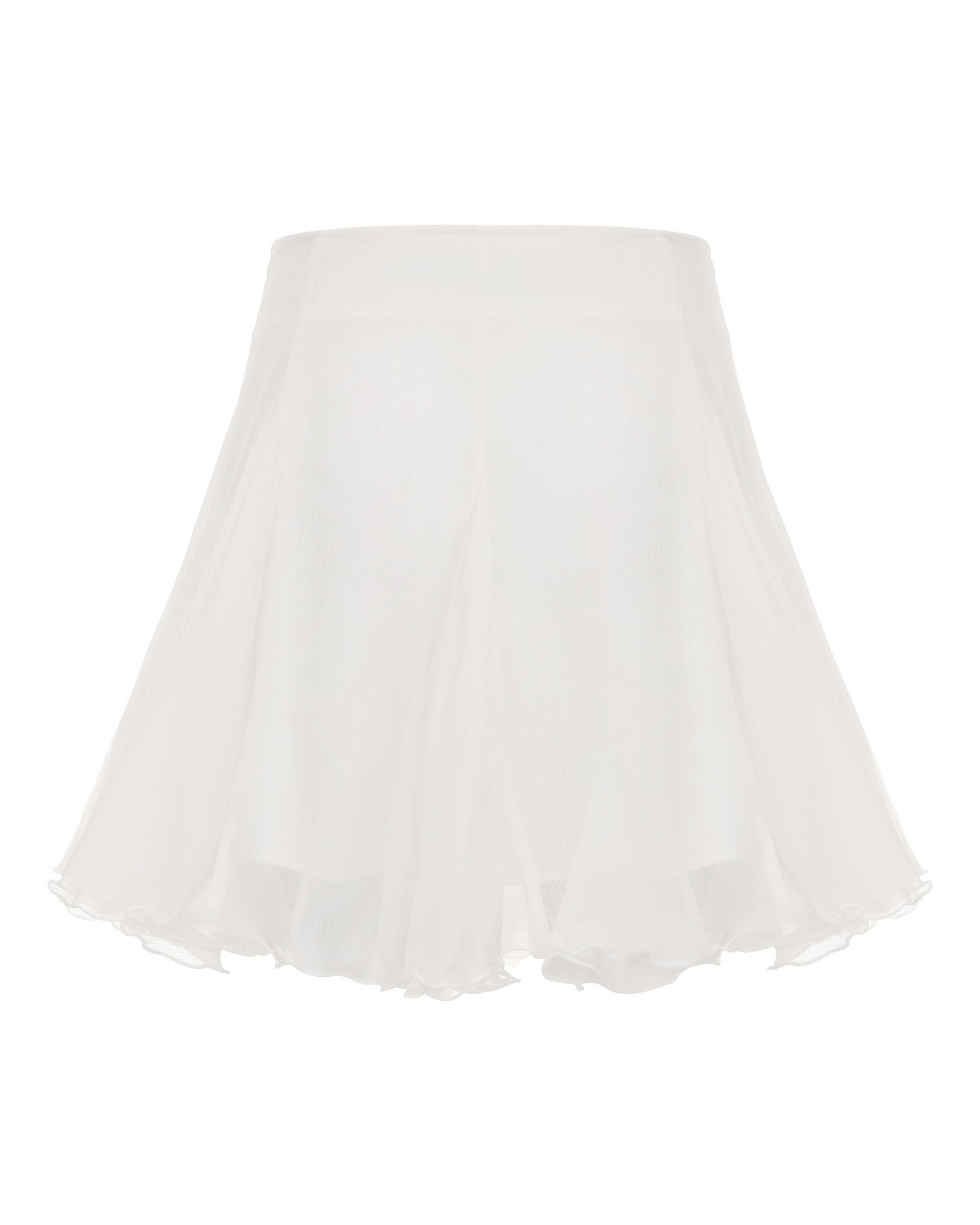 White skirt on a white background