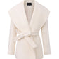 White coat with a belt on a white background