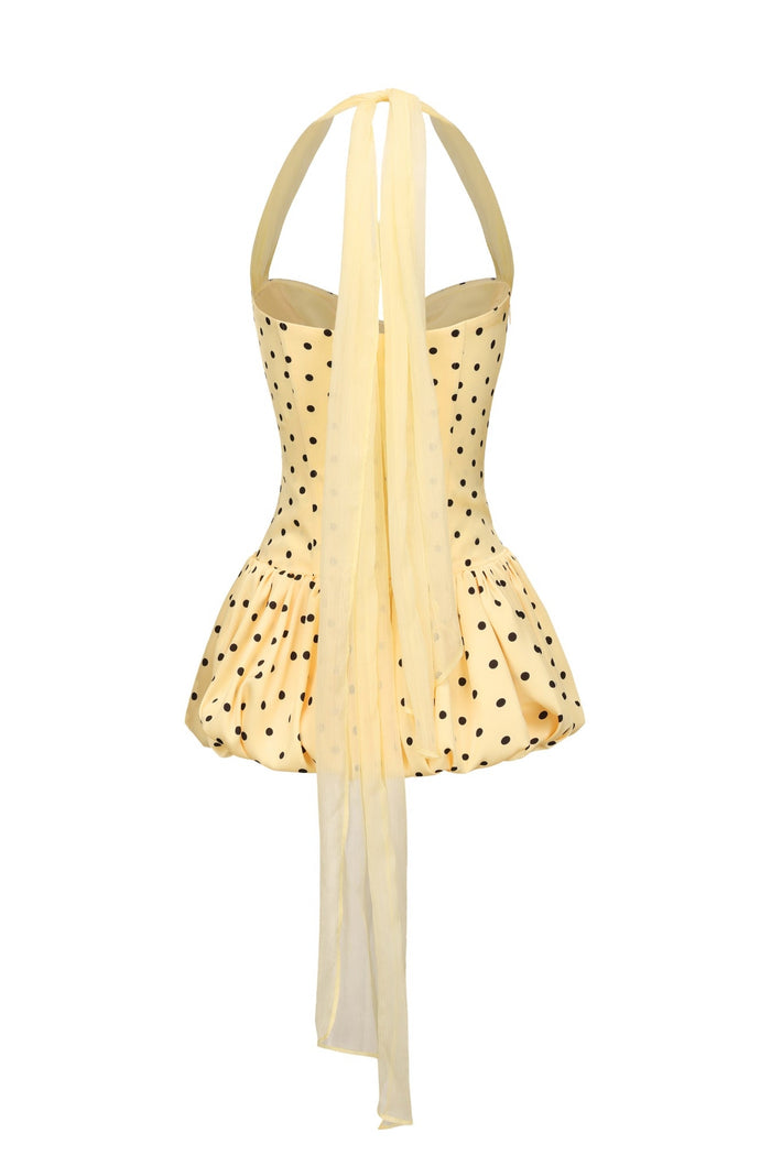 knee length dresses for ladies Wendy Dress: Yellow Mini Dress for Birthday Celebration