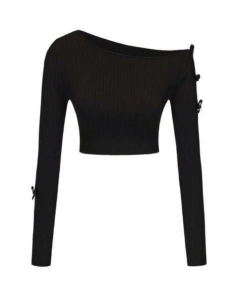 Zara Top: Black Knit Top for Date Night | Nana Jacqueline