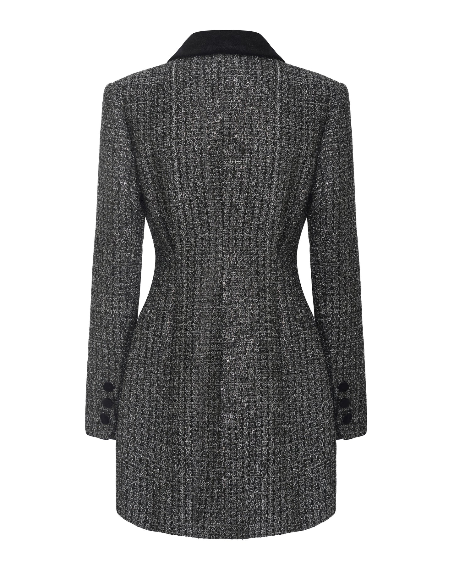 Gray textured coat on a white background