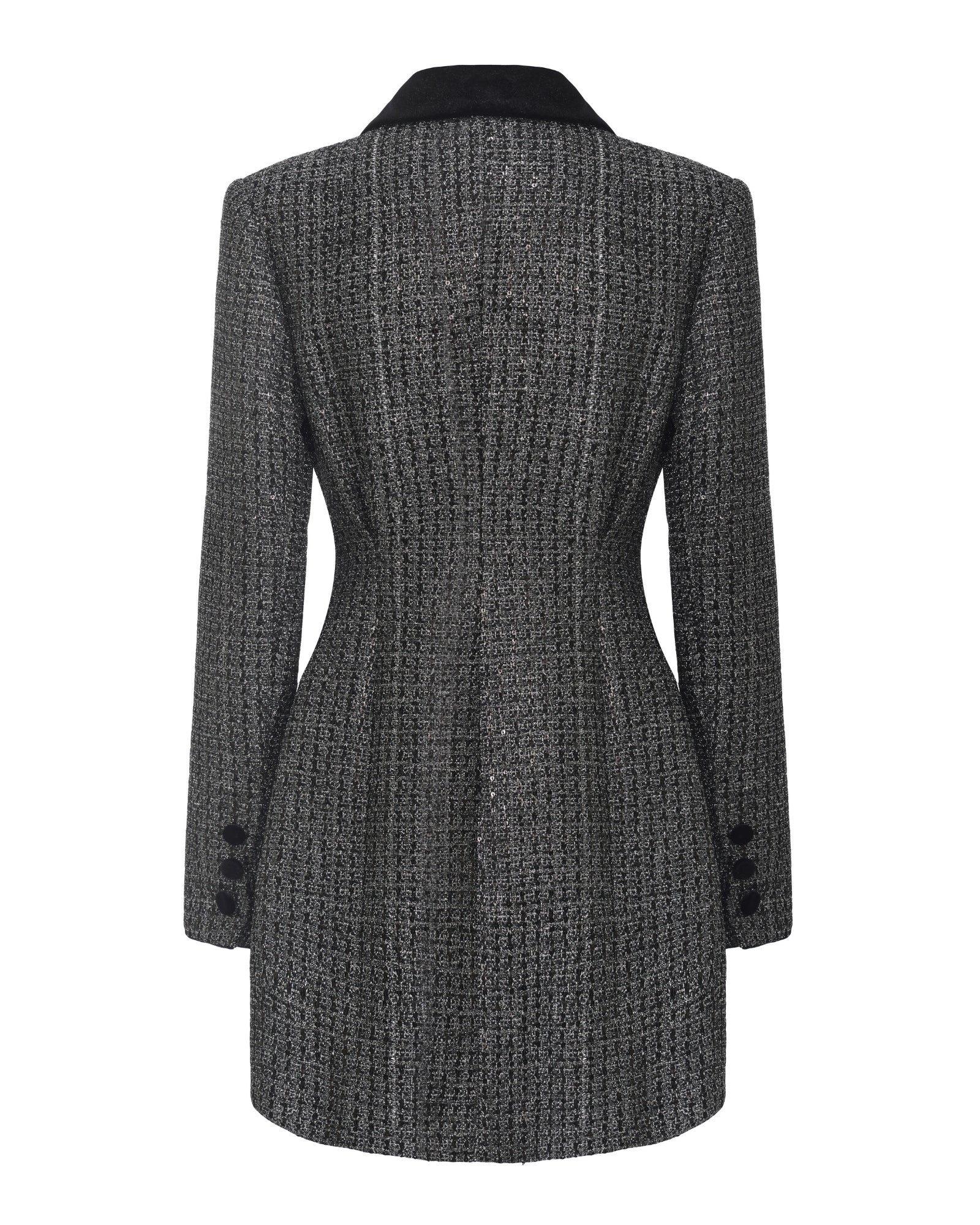 Gray textured coat on a white background