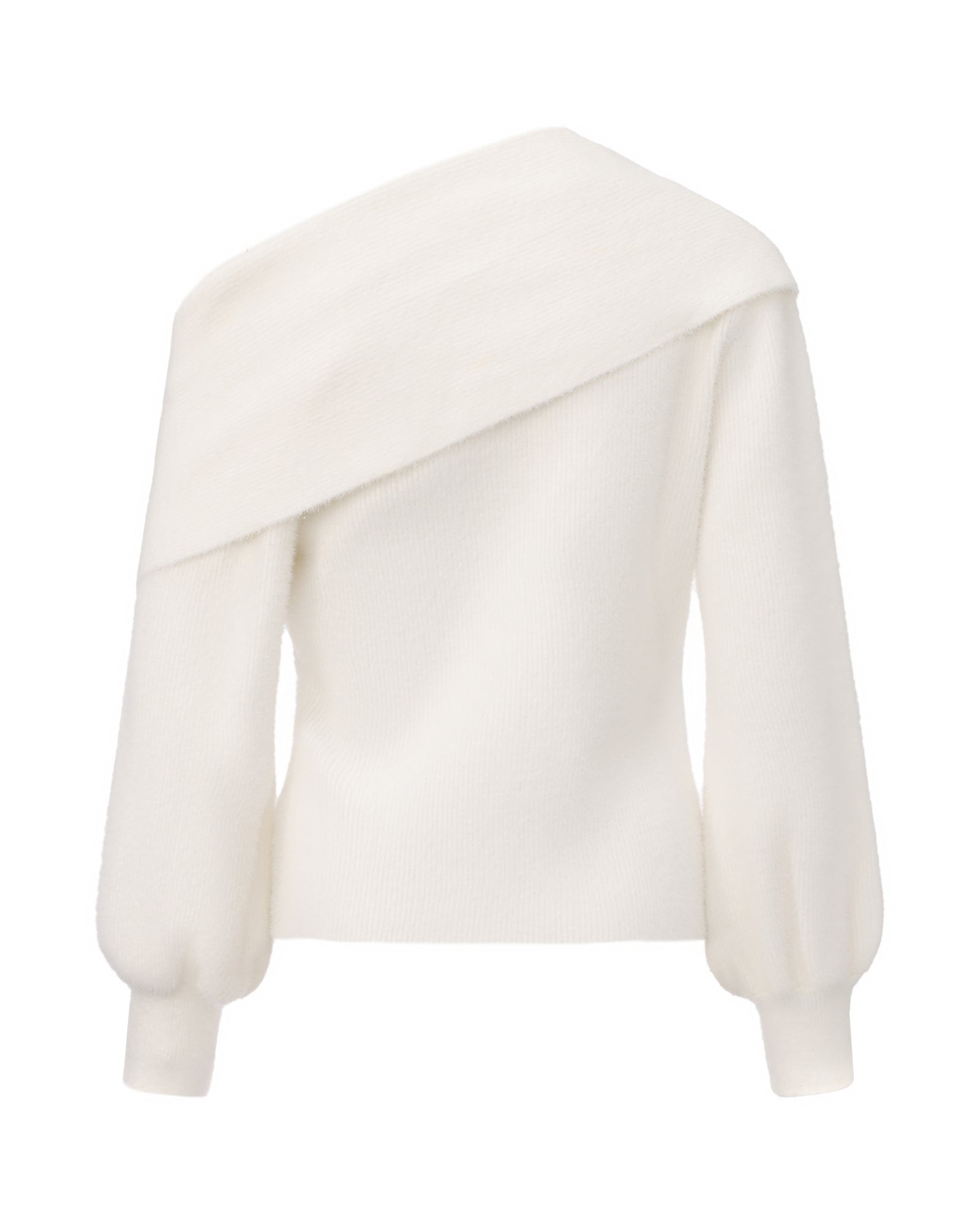 Gia Knit Jacket | White One-Shoulder Knit Jacket | NJ – Nana