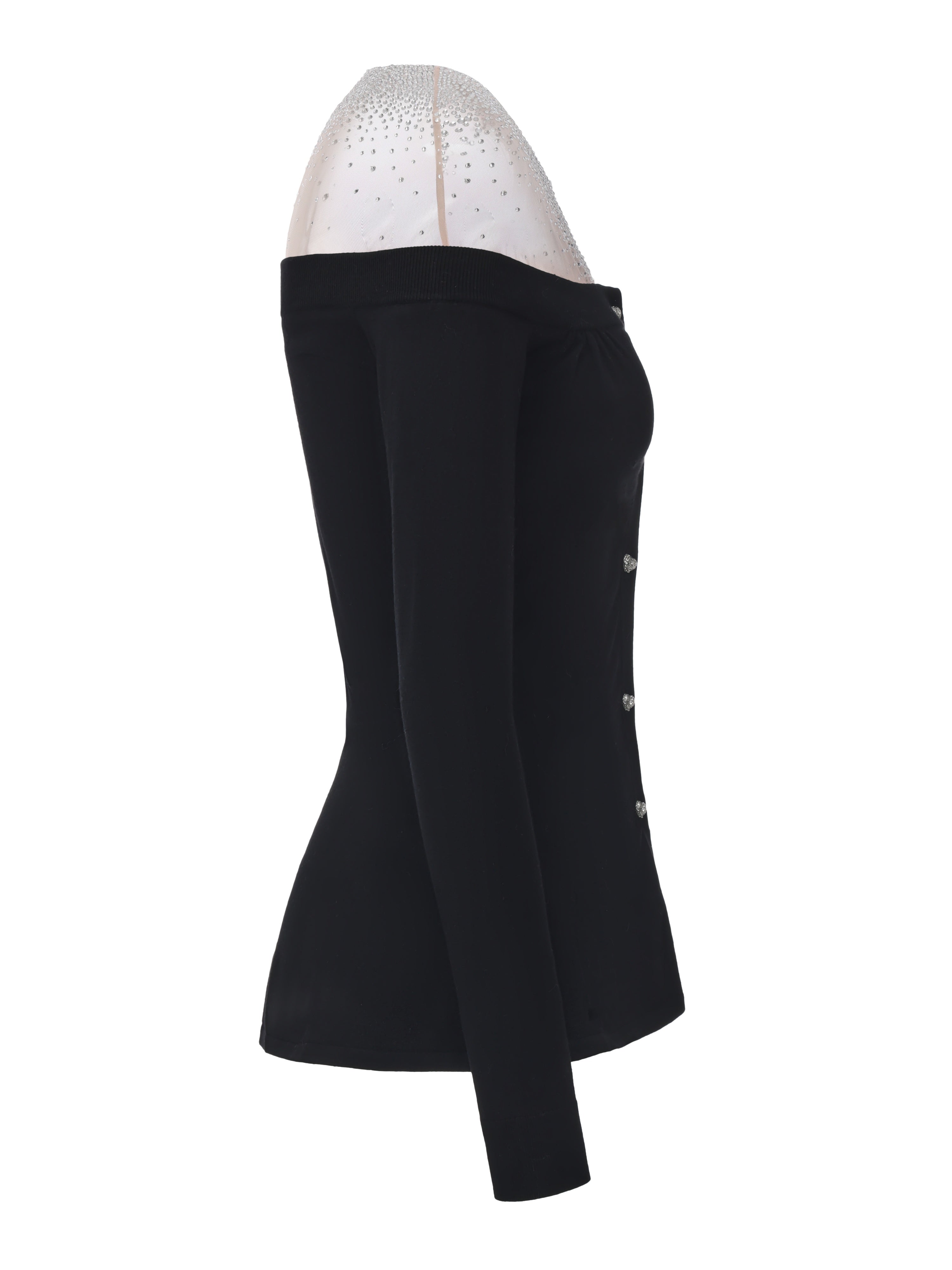 Leonie Off-Shoulder Black Top