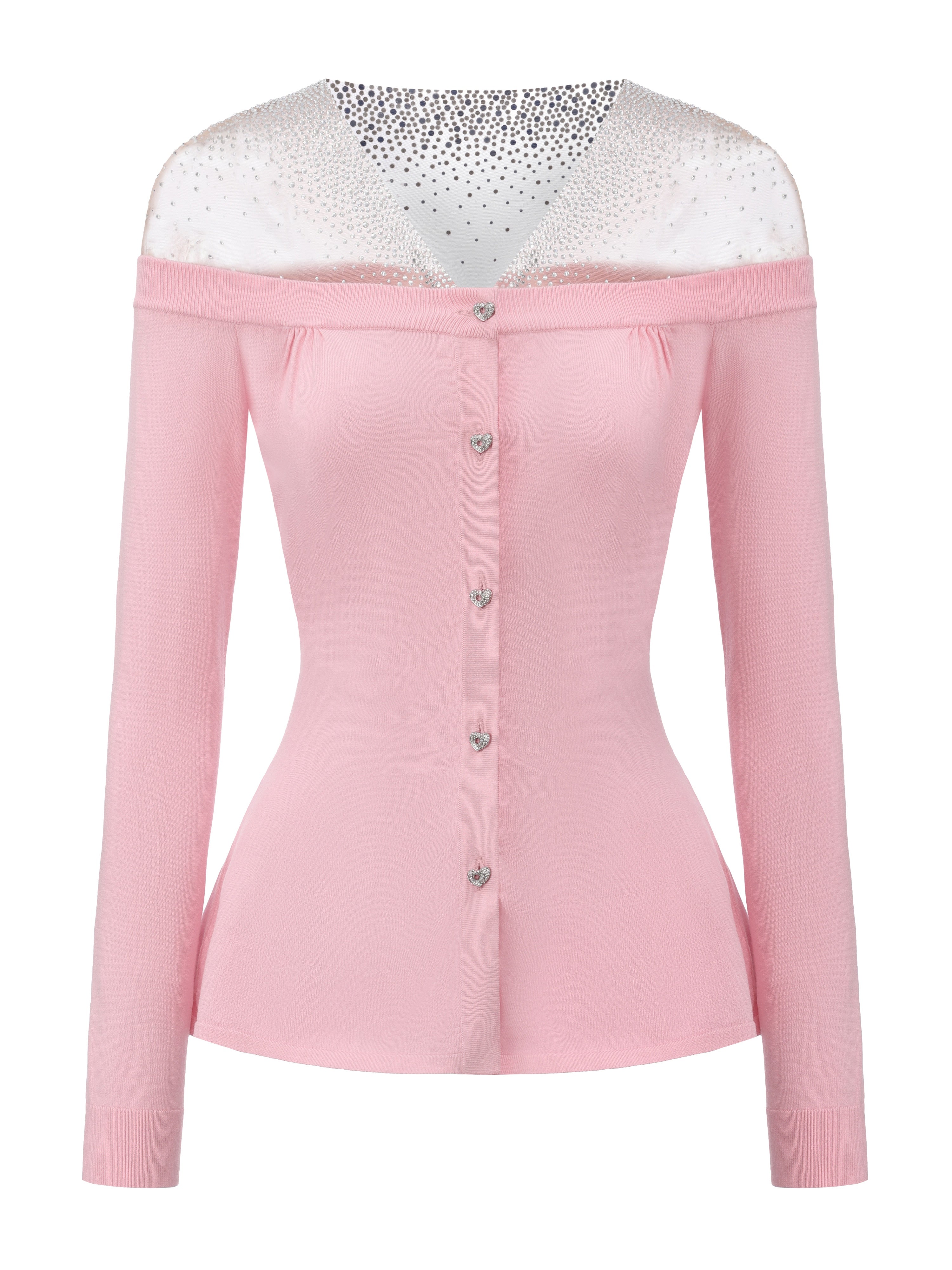 Leonie Off-Shoulder Pink Top