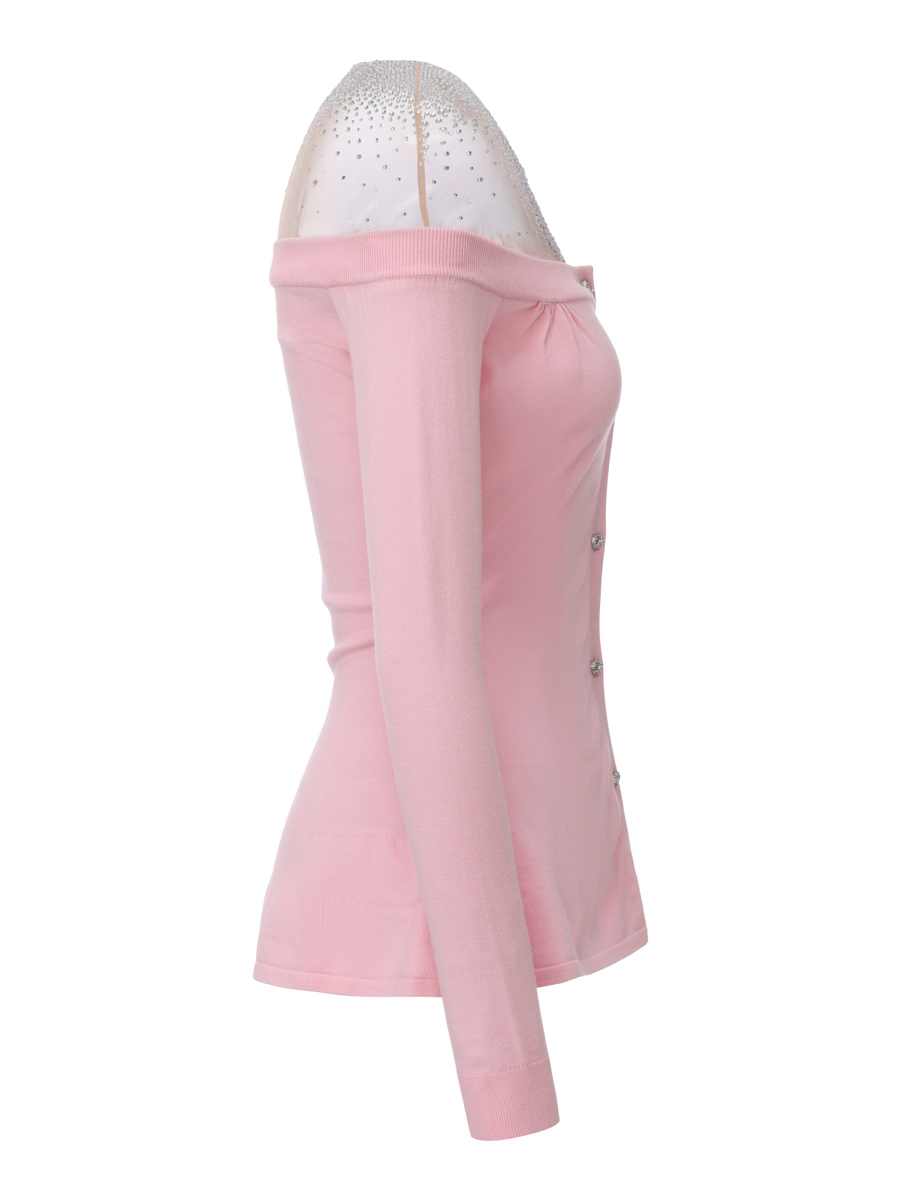 Leonie Off-Shoulder Pink Top