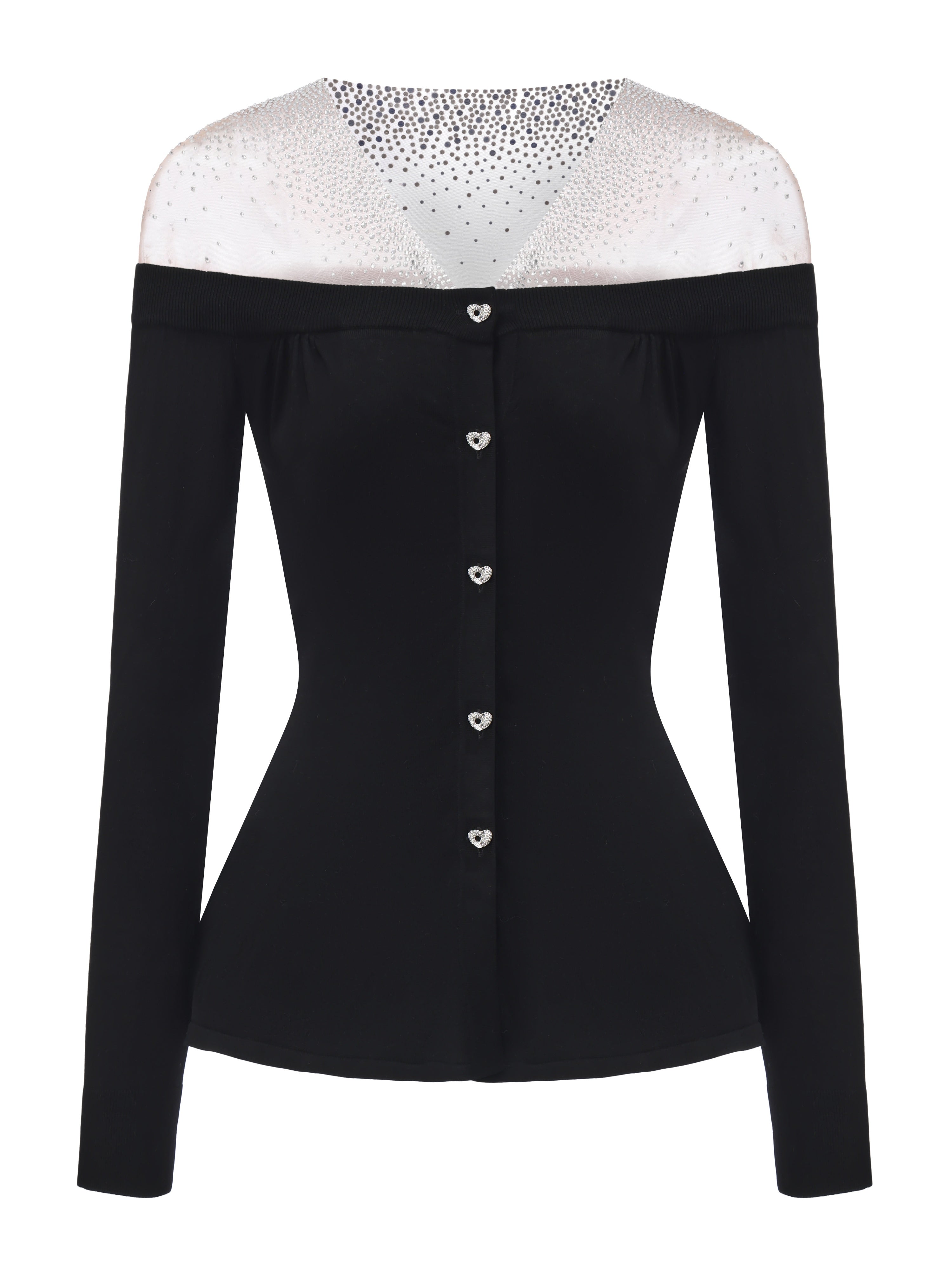 Leonie Off-Shoulder Black Top