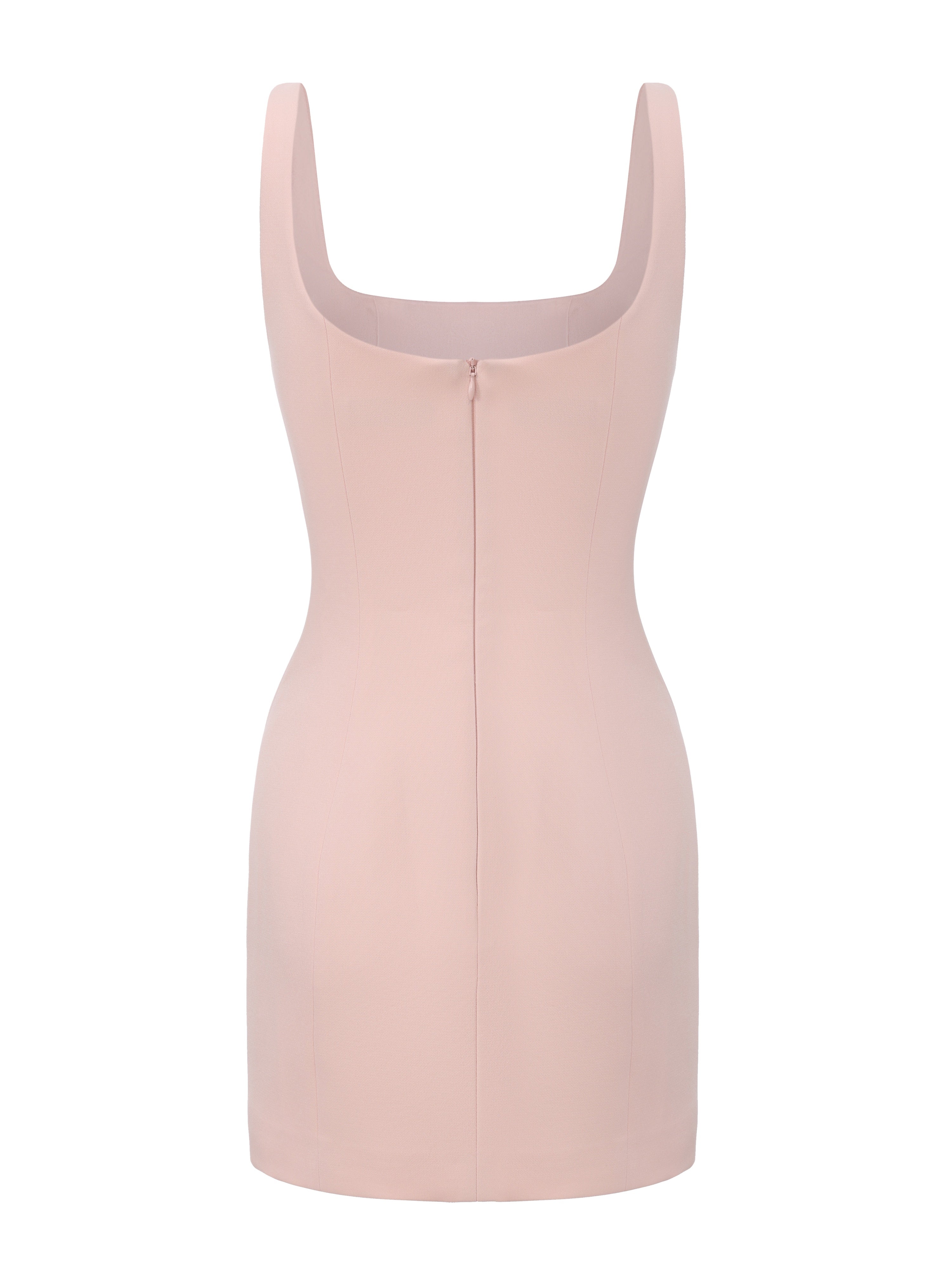Sera Crystal-Button Pink Dress