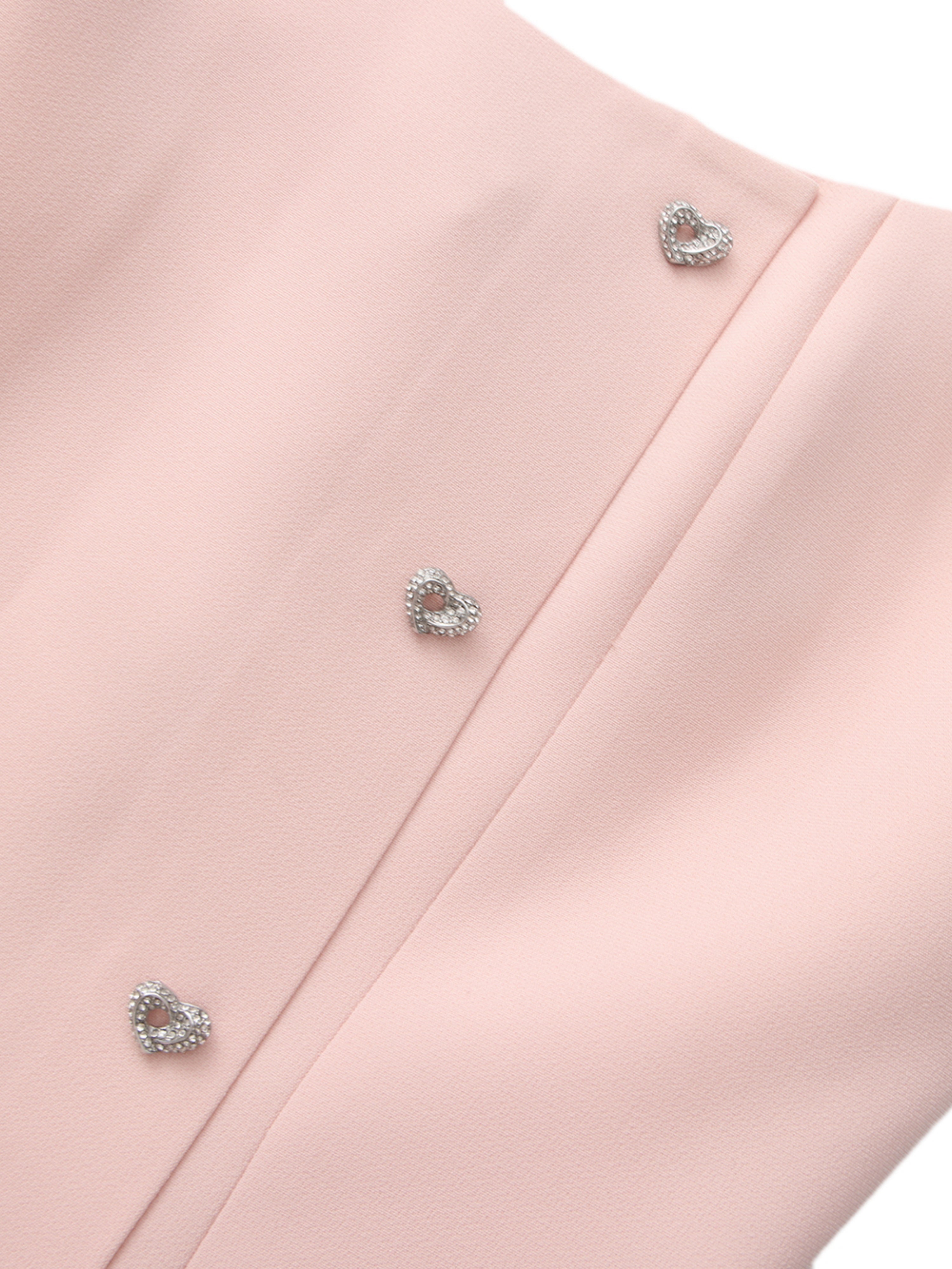 Sera Crystal-Button Pink Dress