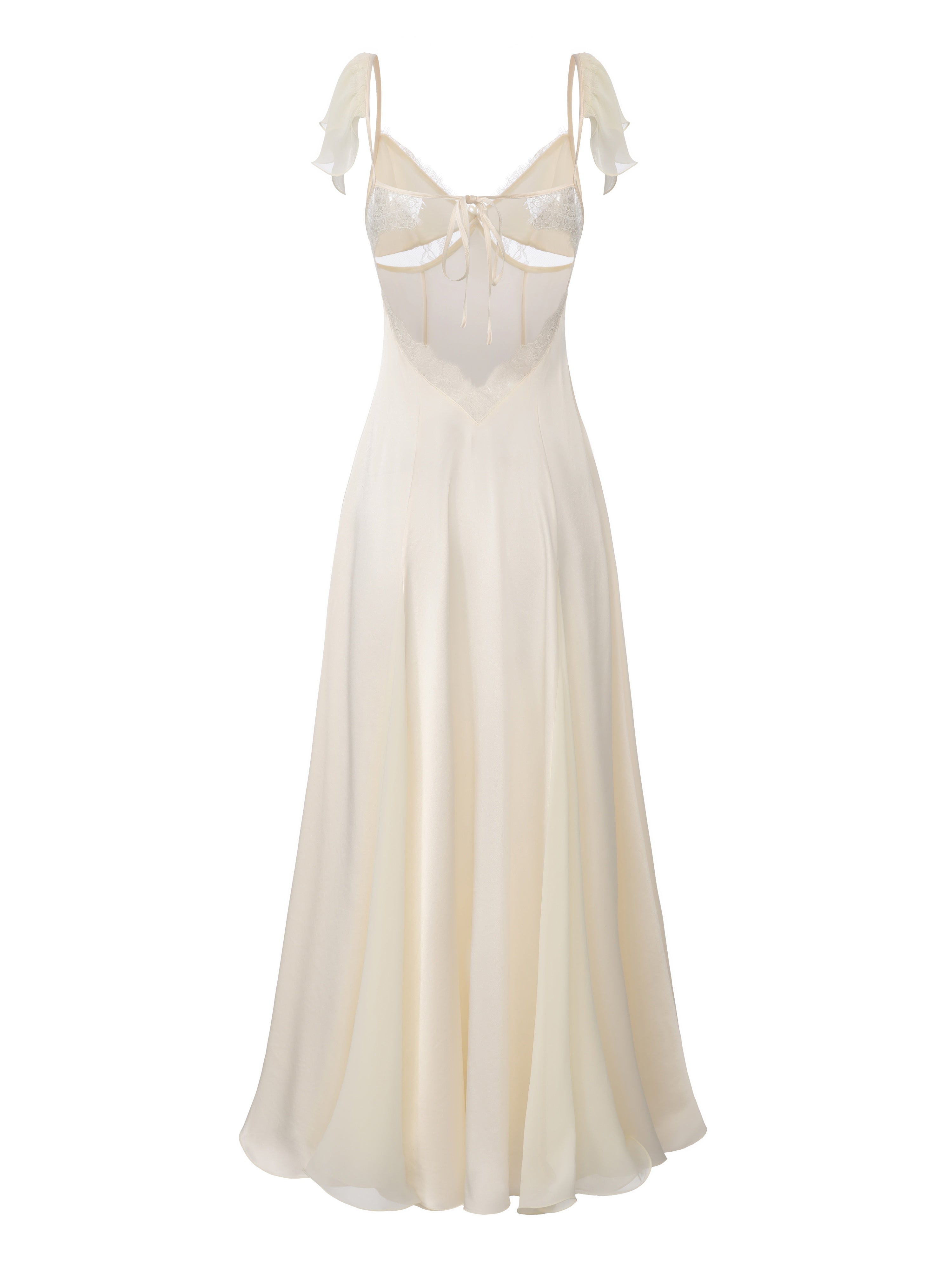 Meadow Open-Back Champagne Dress