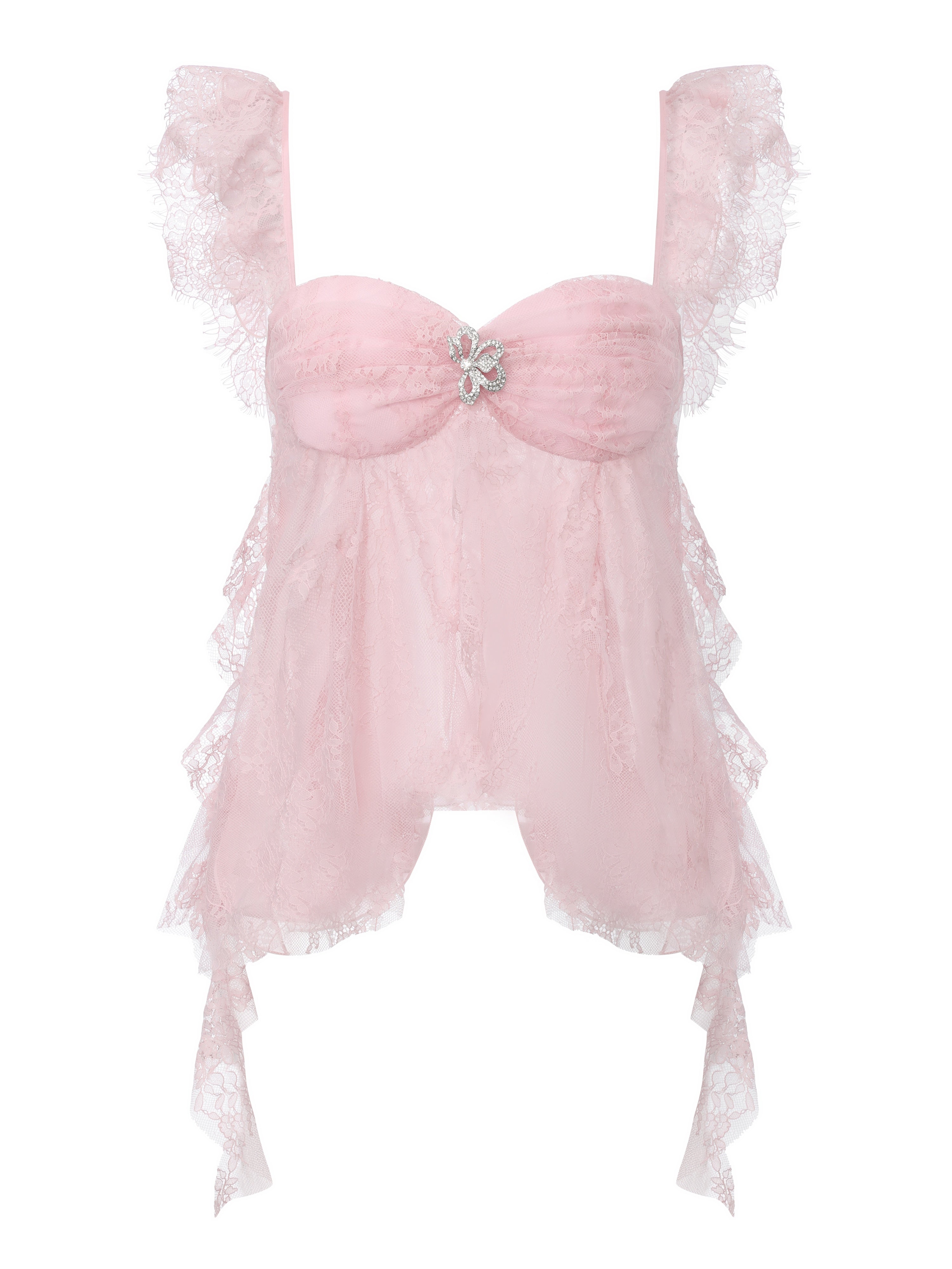 Faye Irregular Hem Pink Top | Nana Jacqueline
